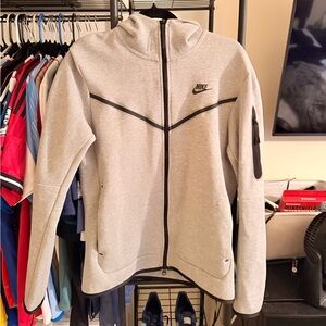 Nike Tech Grey Full-Zip Hoodie Medium